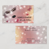 Een modern, aantrekkelijk meisje gezicht visitekaartje (Voorkant / Achterkant)