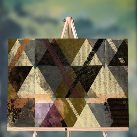 Een modern abstract ontwerp acryl bord (Neutraal)