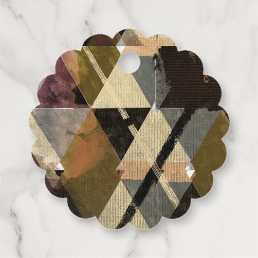 Een modern abstract ontwerp bedankjes labels (Achterkant)