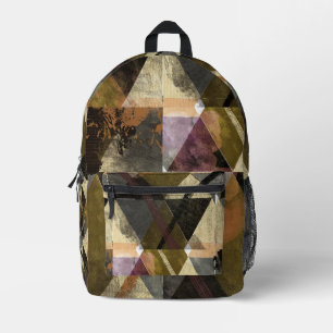 Een modern abstract ontwerp bedrukte rugzak