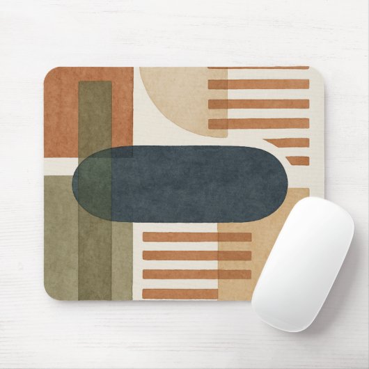 Een modern abstract ontwerp met overlappende geo muismat (Met muis)