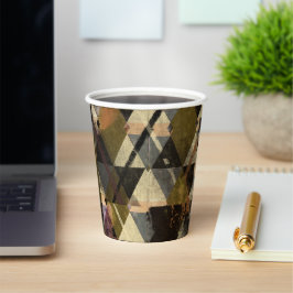 Een modern abstract ontwerp papieren bekers