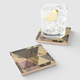 Een modern abstract ontwerp stenen onderzetter