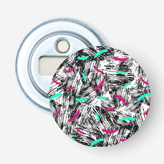 Een modern Abstract patroon. Button Flesopener (Voorkant)