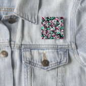 Een modern Abstract patroon. Vierkante Button 5,1 Cm (In situ)
