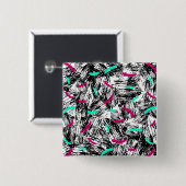 Een modern Abstract patroon. Vierkante Button 5,1 Cm (Voorkant /achterkant)