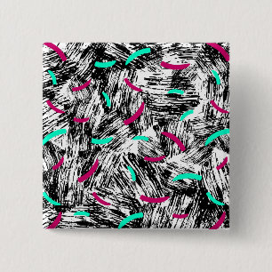 Een modern Abstract patroon. Vierkante Button 5,1 Cm