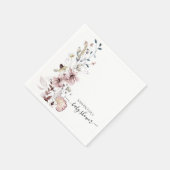 Een modern Baby shower met een minimale wilde bloe Servet (Hoek)