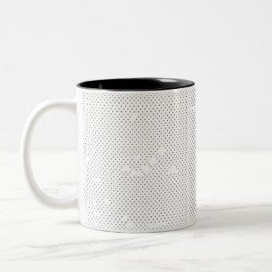 Een modern design met een strakke combinatie van w tweekleurige koffiemok
