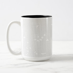Een modern design met een strakke combinatie van w tweekleurige koffiemok