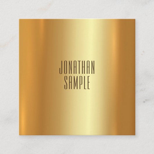 Een modern, elegant Gold Charming-ontwerp met unie Vierkante Visitekaartje (Voorkant)