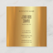 Een modern, elegant Gold Charming-ontwerp met unie Vierkante Visitekaartje (Achterkant)