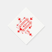 Een modern en romantisch monogram initiaal ontwerp servet (Hoek)