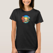 Een modern natuur thema abstract T-shirt ontwerp (Voorkant)