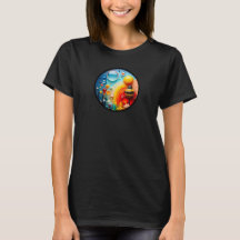 Een modern natuur thema abstract T-shirt ontwerp
