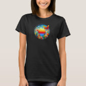 Een modern natuur thema abstract T-shirt ontwerp (Voorkant)