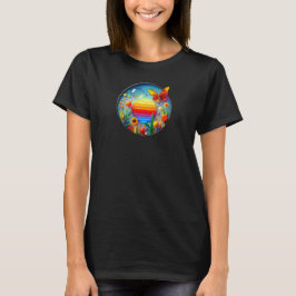 Een modern natuur thema abstract T-shirt ontwerp