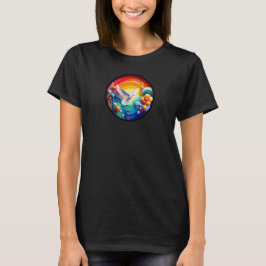Een modern natuur thema abstract T-shirt ontwerp