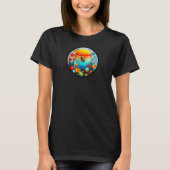 Een modern natuur thema abstract T-shirt ontwerp (Voorkant)