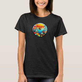 Een modern natuur thema abstract T-shirt ontwerp