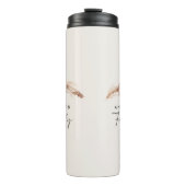 Een modern, natuurlijk pampas grasgeschenkdeeg thermosbeker (Voorkant)