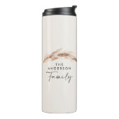 Een modern, natuurlijk pampas grasgeschenkdeeg thermosbeker (Gedraaid links)