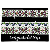 Een modern patroon felicitaties groot cadeauzakje (Voorkant)