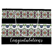Een modern patroon felicitaties groot cadeauzakje (Achterkant)