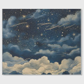 Een modern Sterrennacht naadloos patroon Cadeaupapier (Vlak)