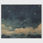 Een modern Sterrennacht naadloos patroon Cadeaupapier (Vlak)