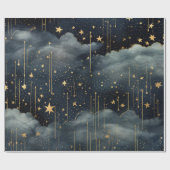 Een modern Sterrennacht naadloos patroon Cadeaupapier (Vlak)