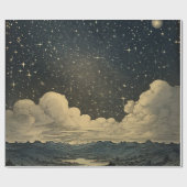 Een modern Sterrennacht naadloos patroon Cadeaupapier (Vlak)