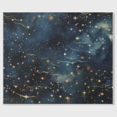 Een modern Sterrennacht naadloos patroon Cadeaupapier (Vlak)
