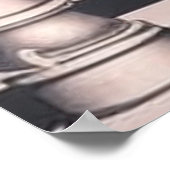 Een modern, surrealistisch abstract schaakbord met poster (Hoek)