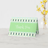 Een modern Zacht Groen Kaart (Gele Bloem)