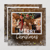 Een moderne aanpasbare kerstvakantie kaart (Voorkant / Achterkant)