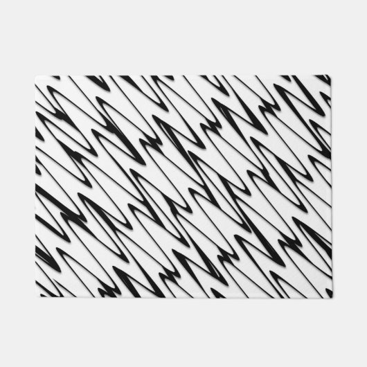 Een moderne Abstracte energetische lijnkunst Deurmat (Voorkant)