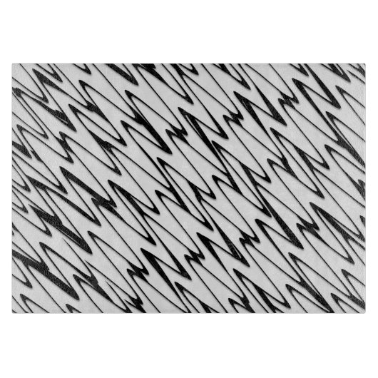 Een moderne Abstracte energetische lijnkunst Snijplank (Voorkant)