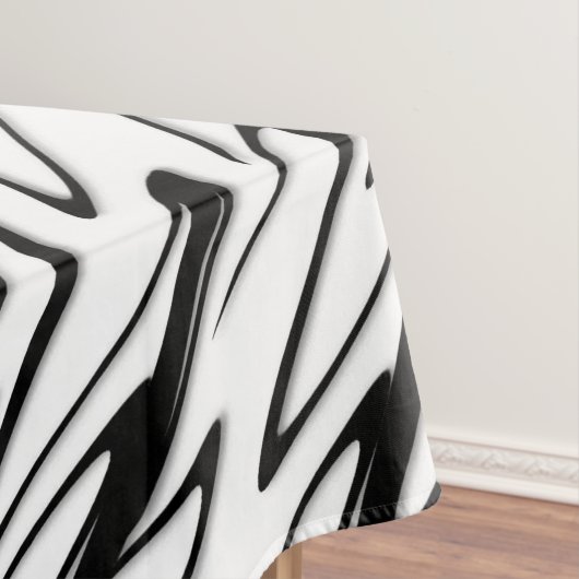 Een moderne Abstracte energetische lijnkunst Tafelkleed (Voorbeeld)