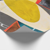 Een moderne Abstracte Waterverf schilderen. Cadeaupapier (Hoek)
