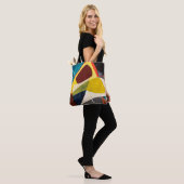 Een moderne Abstracte Waterverf schilderen. Tote Bag (Op model)