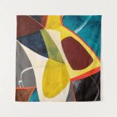 Een moderne Abstracte Waterverf schilderen. Wandkleed (Voorkant (horizontaal))