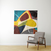 Een moderne Abstracte Waterverf schilderen. Wandkleed (In situ)
