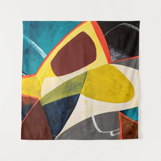Een moderne Abstracte Waterverf schilderen. Wandkleed (Voorkant)