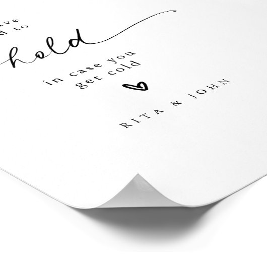 Een moderne bruiloft om Drink te hebben en te houd Poster (Hoek)