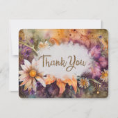 Een moderne dank u boeket flat dank u kaart (Voorkant)