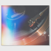 Een moderne draaischijf om muziek op audioschijf t cadeaupapier (Vlak)