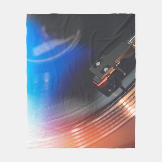 Een moderne draaischijf om muziek op audioschijf t fleece deken (Voorkant)