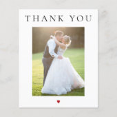 Een moderne, eenvoudige foto bruiloft bedankt (Voorkant)