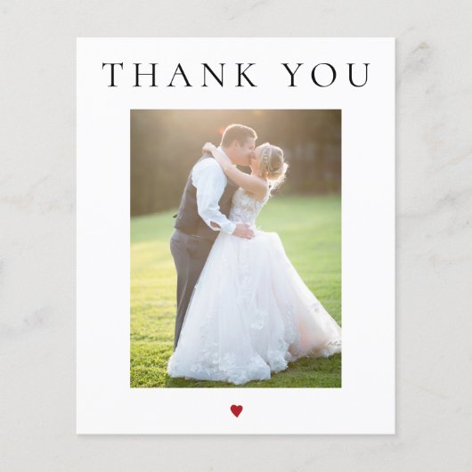 Een moderne, eenvoudige foto bruiloft bedankt (Voorkant)